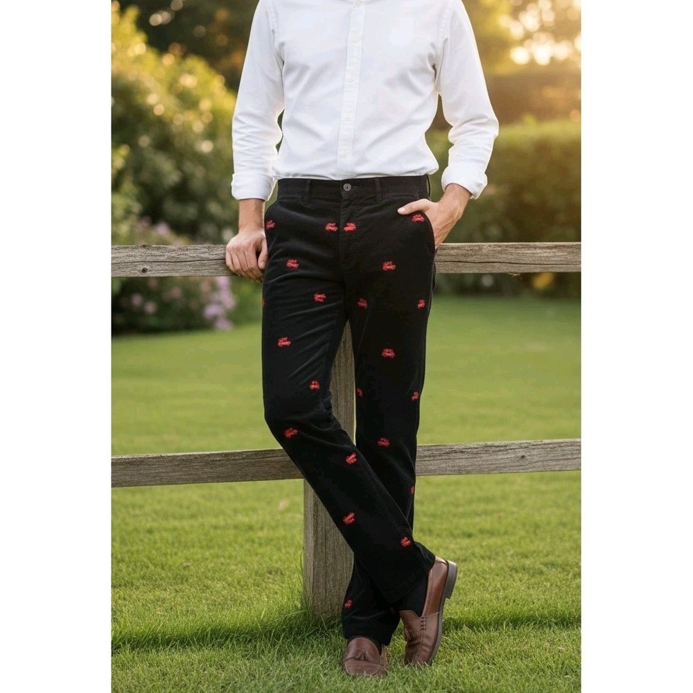 J McLaughlin Corduroy Pants Mens 32x28 Christmas Tree‎ Truck